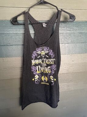 Halloween Beetlejuice Women M Heather Gray Spooky Tank by Murder Apparel